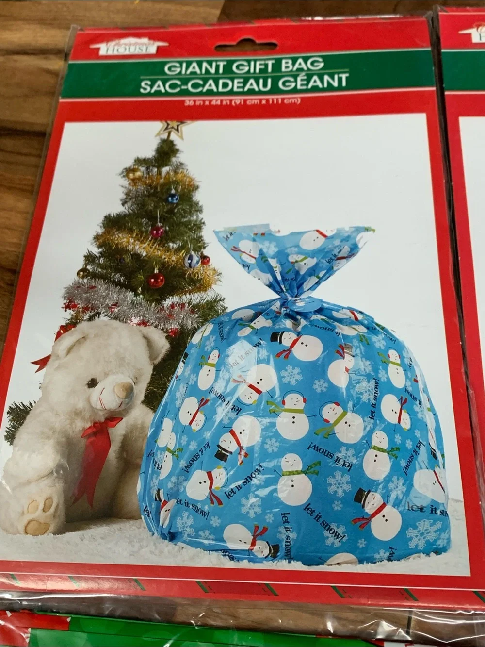 Giant Extra Large Christmas Gift Bags Bulk - 6 Pack Jumbo Santa Sacks 36” X 44”